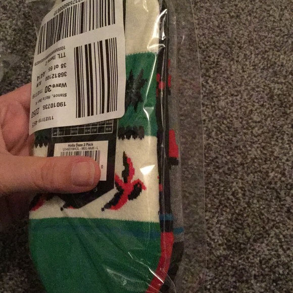 Christmas Stance Super Invisible Socks - 3 Pairs - Picture 3 of 3